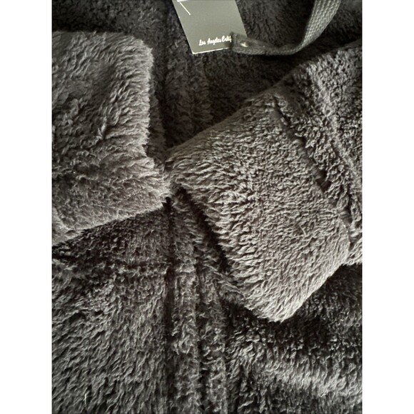 White Mark Women's Plus Size Hooded Sherpa Jacket  Super Soft and Cozy Black 2X - Picture 6 of 7